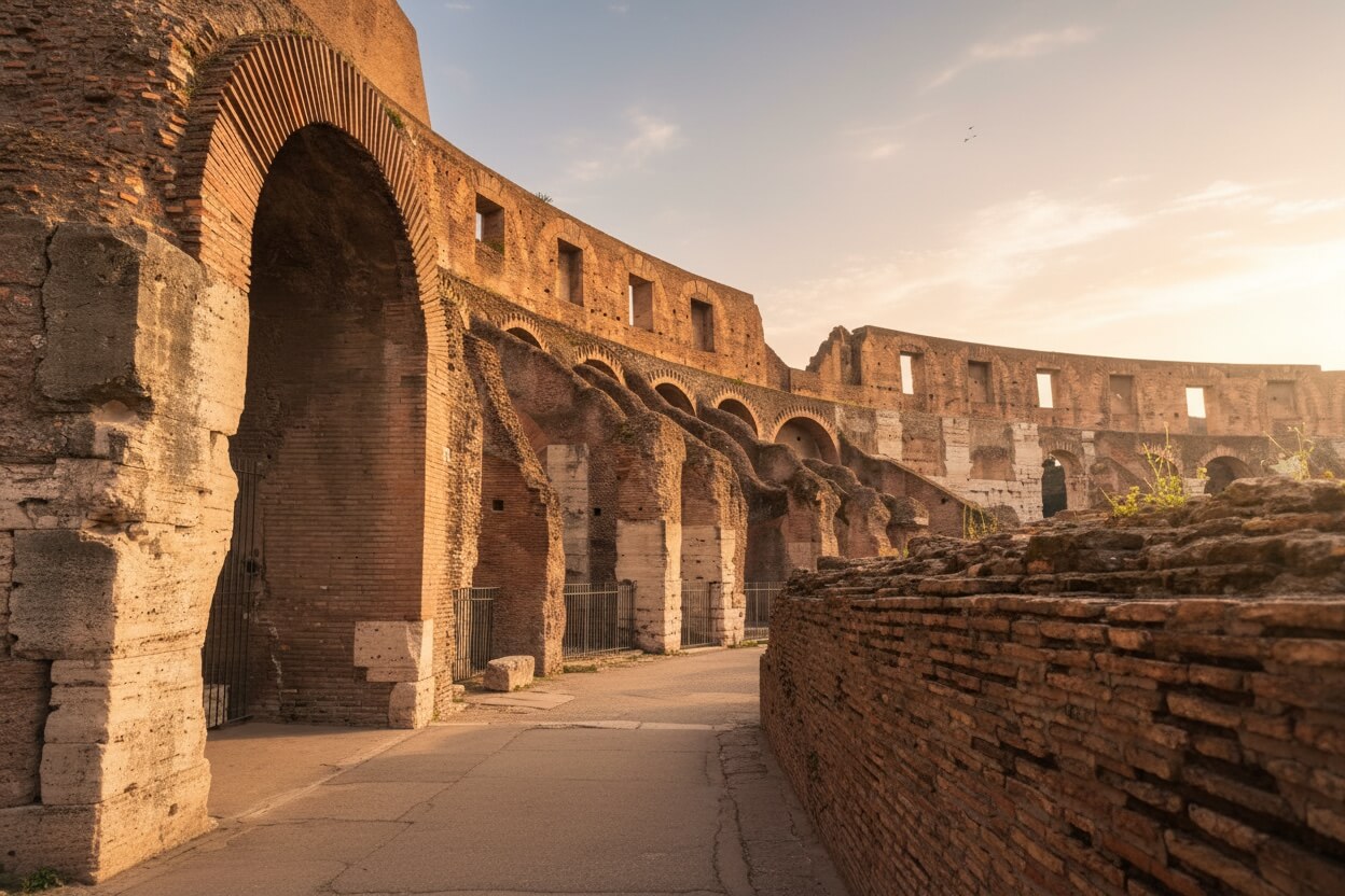 Vista panorámica interior del Coliseo de Roma